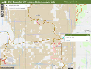 DNR ORV routes and trails motorcycle trails Sidnaw