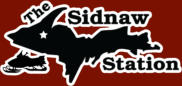 Sidnaw Station Logo. snowmobile trail one stop shop grocery soda pop drinks break water bottles